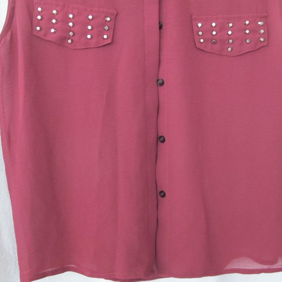 Must Bundle - I Madeline Stud Accent Sheer Top - Small - Picture 6 of 10